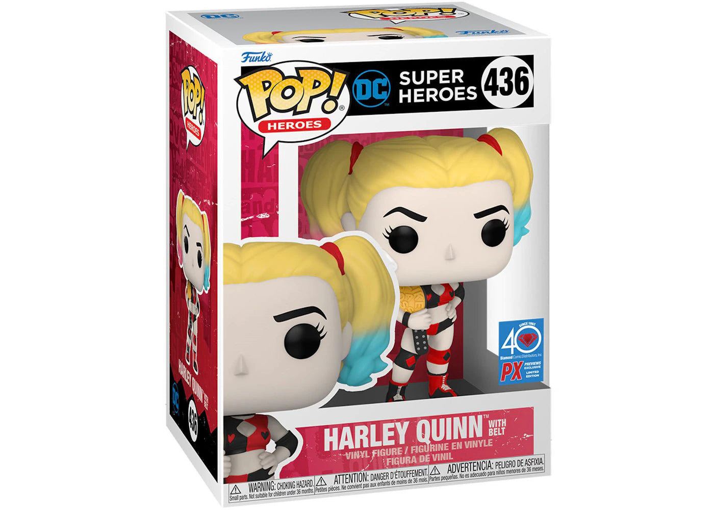 Funko Pop! Heroes DC Super Heroes Harley Quinn PX Previews 40th Anniversary Exclusive Figure #436