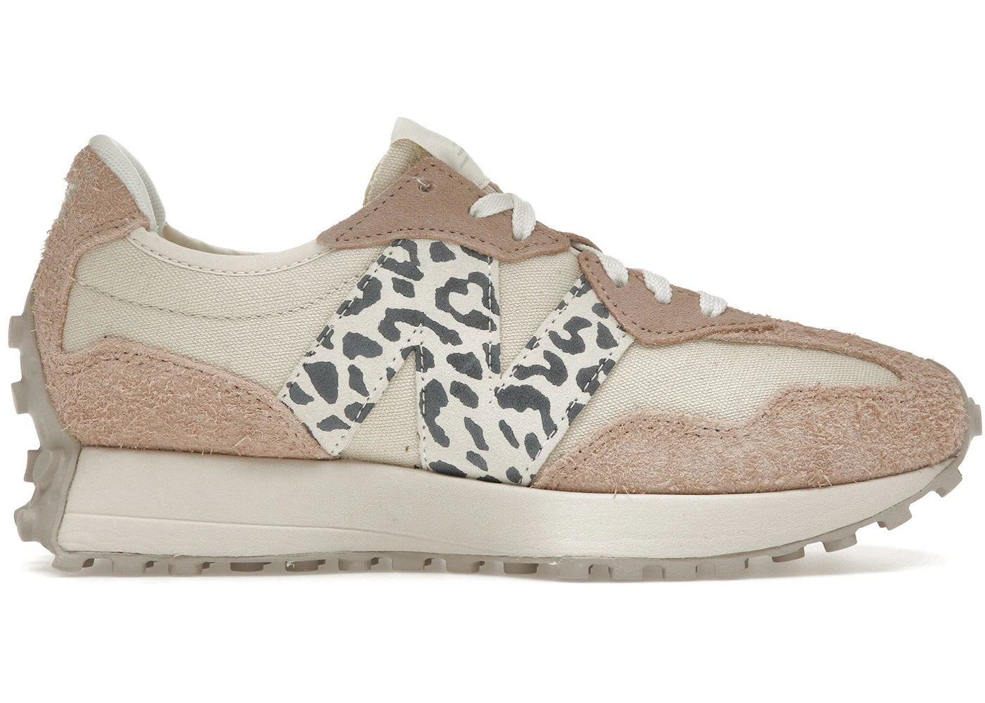 New Balance 327 Flat Taupe Linen Leopard
