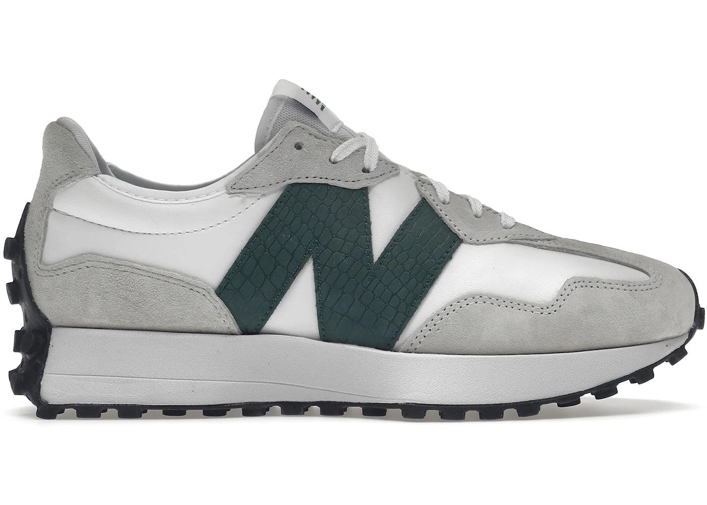 New Balance 327 White Nightwatch Green