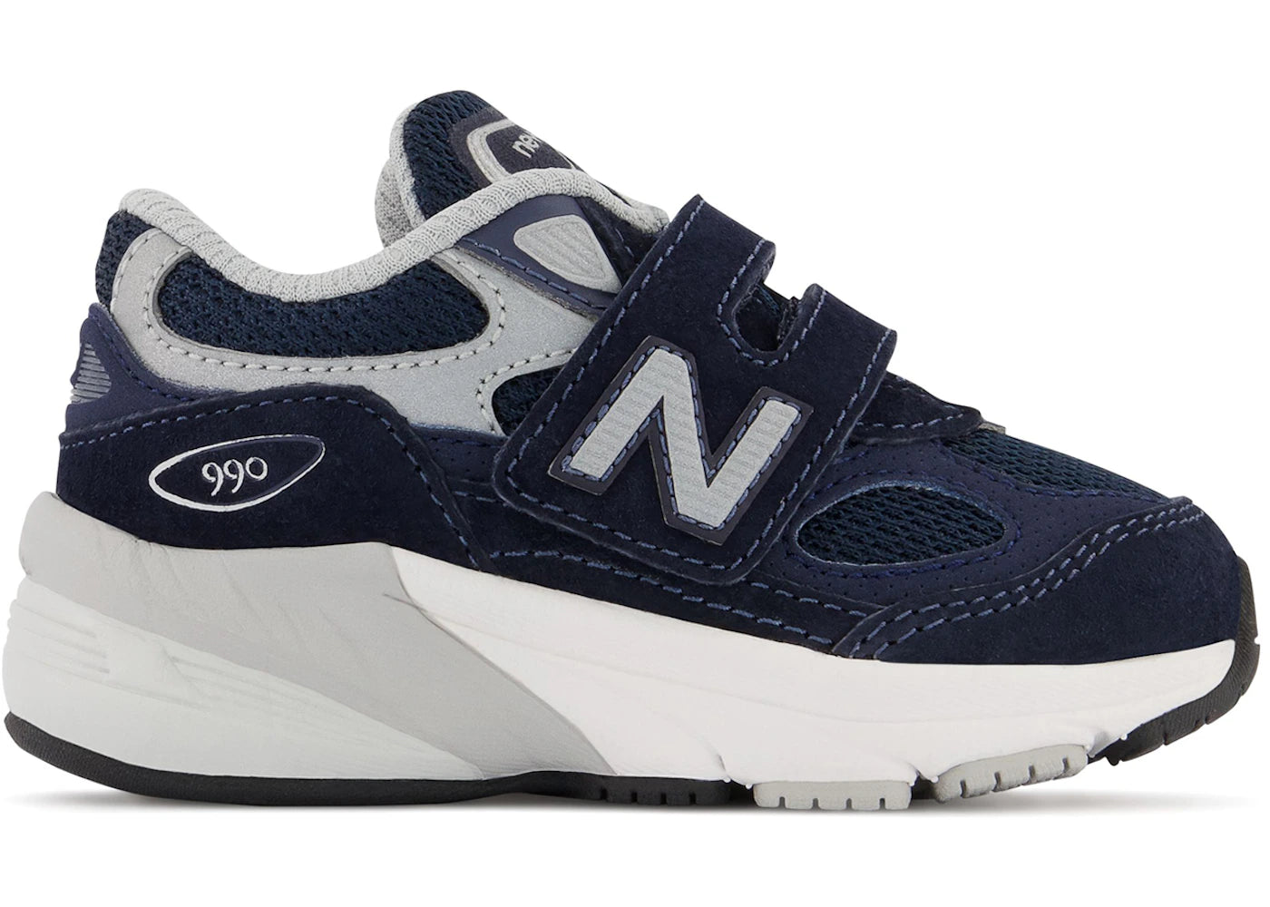 New Balance 990v6 Hook and Loop Navy Silver