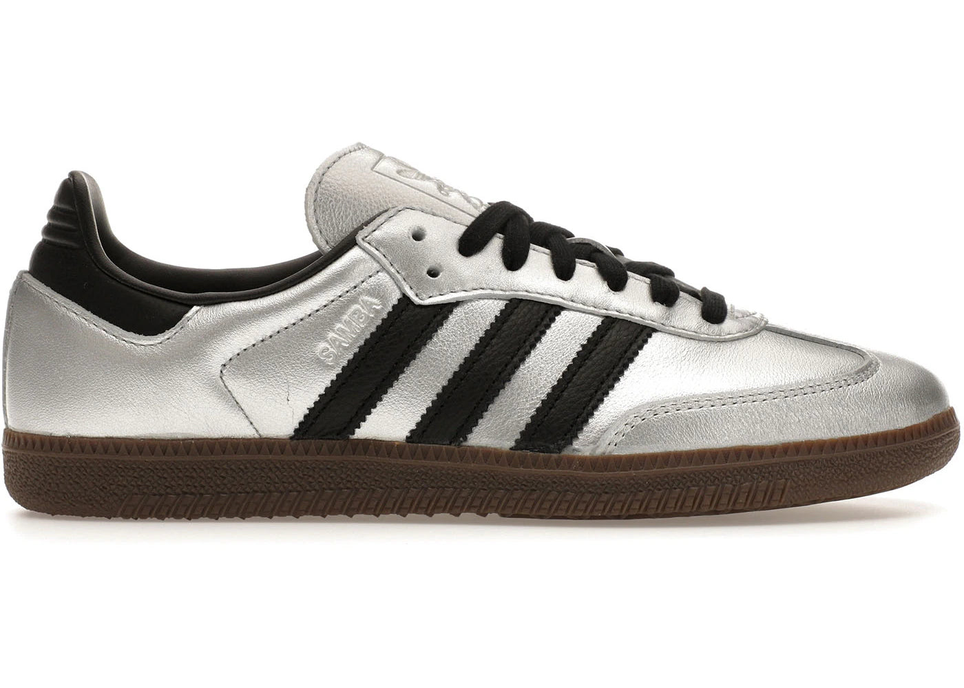 adidas Samba OG Silver Metallic Black Gum