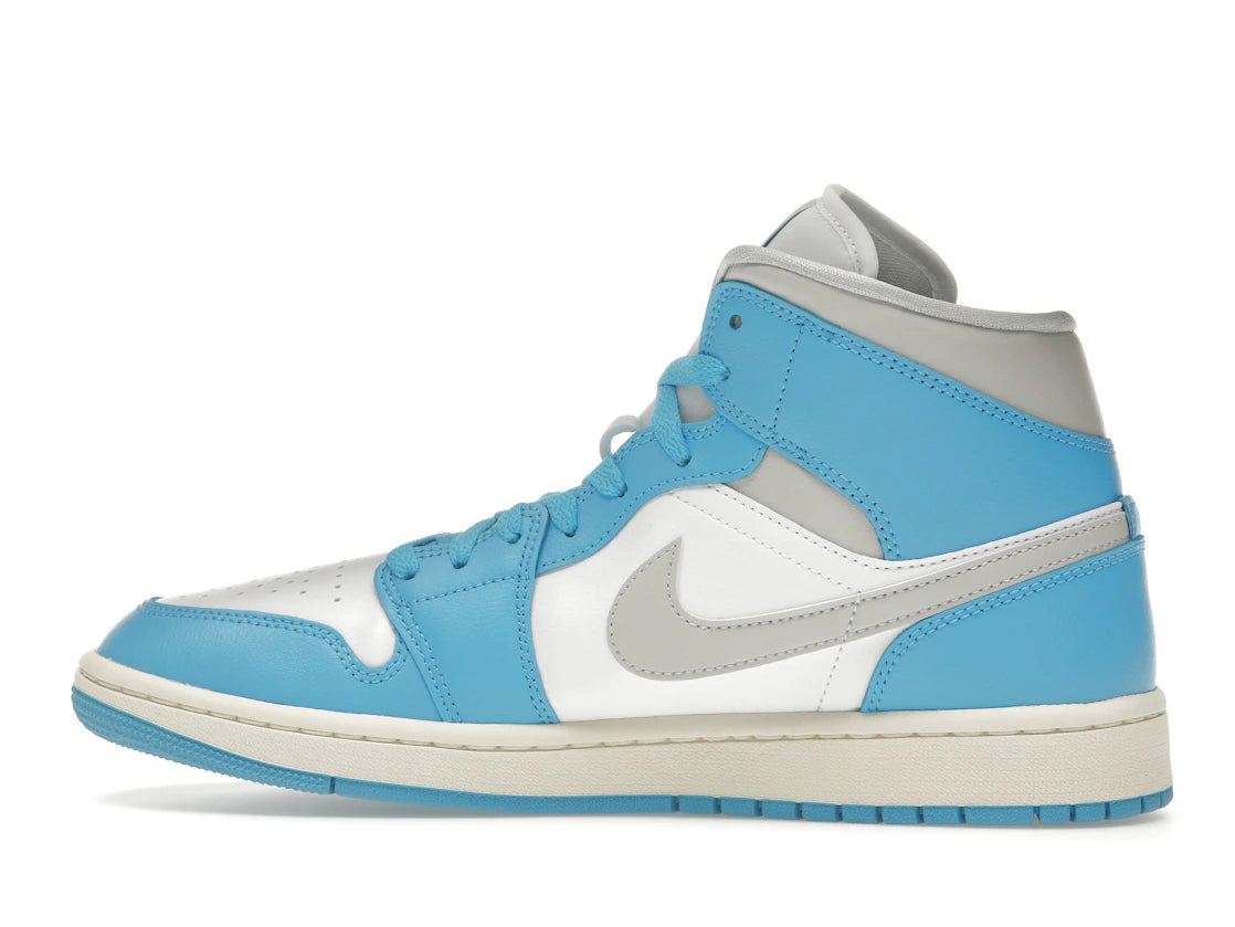 Jordan 1 Mid Dark Powder Blue White Sail Neutral Grey